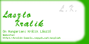 laszlo kralik business card
